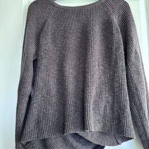 aerie Ribbed Crewneck Sweater - Charcoal